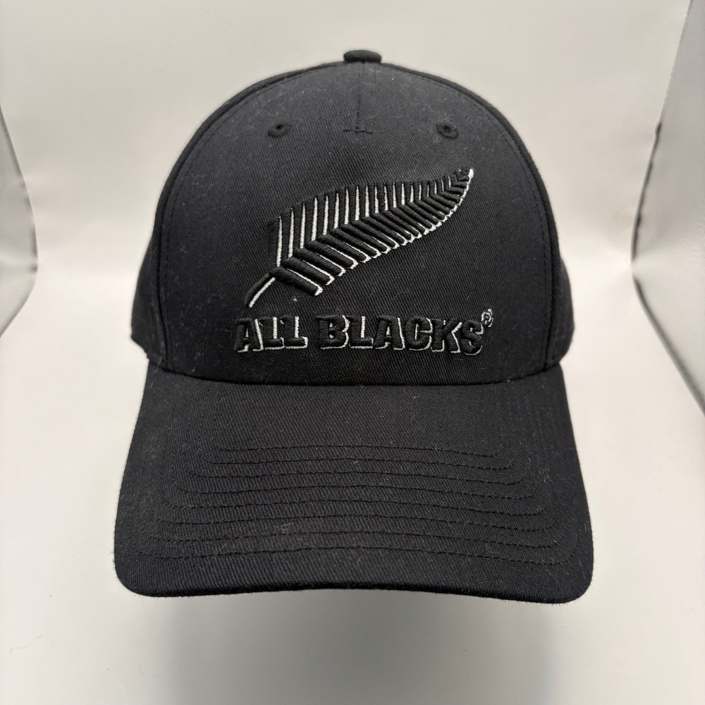 Adidas New Zealand All Blacks Rugby Cap Black Silver Fern Logo OSFM Hat